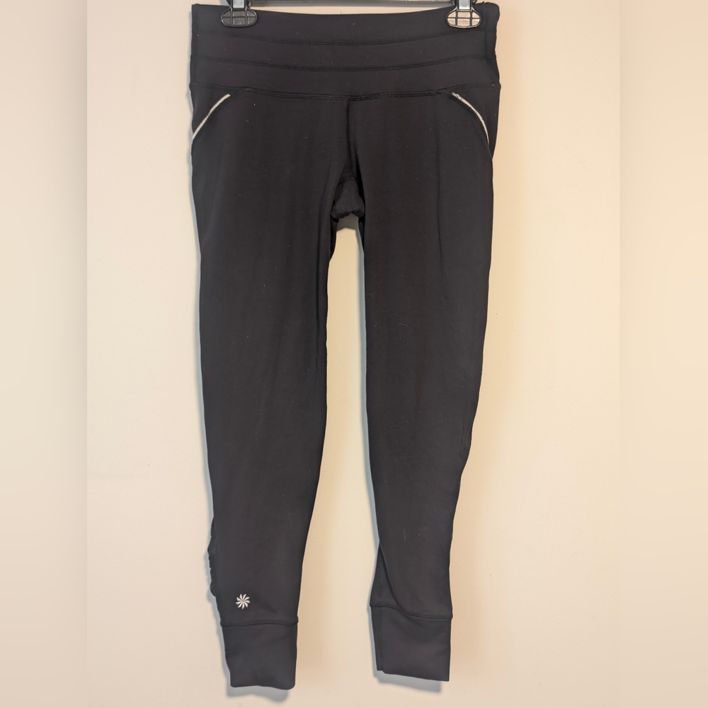 Athleta Women's Leggings Relay Tight Reflective Black Size Small New Without Tag - Picture 2 of 16